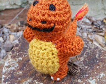 Made To Order - Hand Crafted Crochet Charmander Inspired Plush