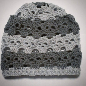 Made to Order Crocheted Adult Size Skull Slouchy Hat In Colors Of Your Choice image 2