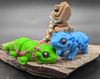One 3D Printed Mini Bearded Dragon - Multicolor