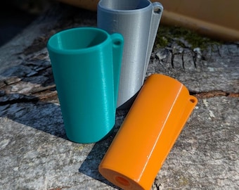 Basic colors - With Keyring Hole - 3d Printed Smooth Lighter Sleeve for Crafting - Lighter not Included
