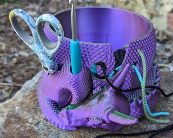 3D Printed Dragon Yarn Bowl- Specialty Colors