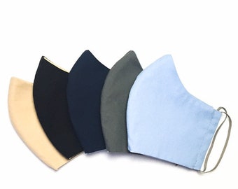 FACE MASK ~ Dust Mask ~ Reusable Washable ~ Double Layer of Cotton Fabric with Pocket for Disposable Filter