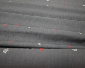 Gray Cotton Khadi Handloom Voile with Diamond Jamdani