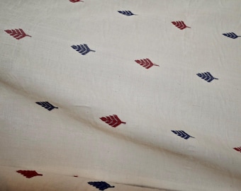 Natural Cotton Khadi Handloom Voile with Leaf Jamdani