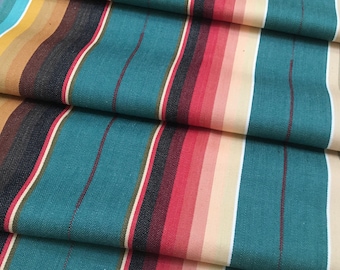 Dobby Blue Spruce Serape Inspired Cotton Stripe