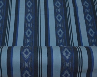Indigo Blue Southwest Inspired Satin Stripe