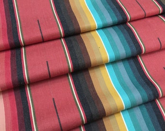 Dobby Dusty Rose Serape Inspired Cotton Stripe