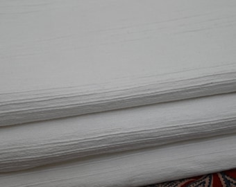 64" Wide White Heavyweight Cotton Ribbed Weft Stripe Canvas