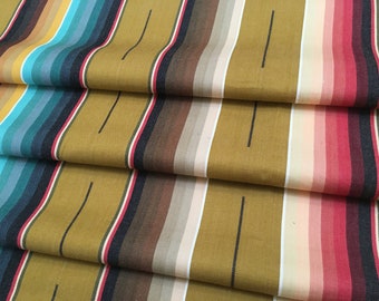 Dobby Ochre Serape Inspired Cotton Stripe
