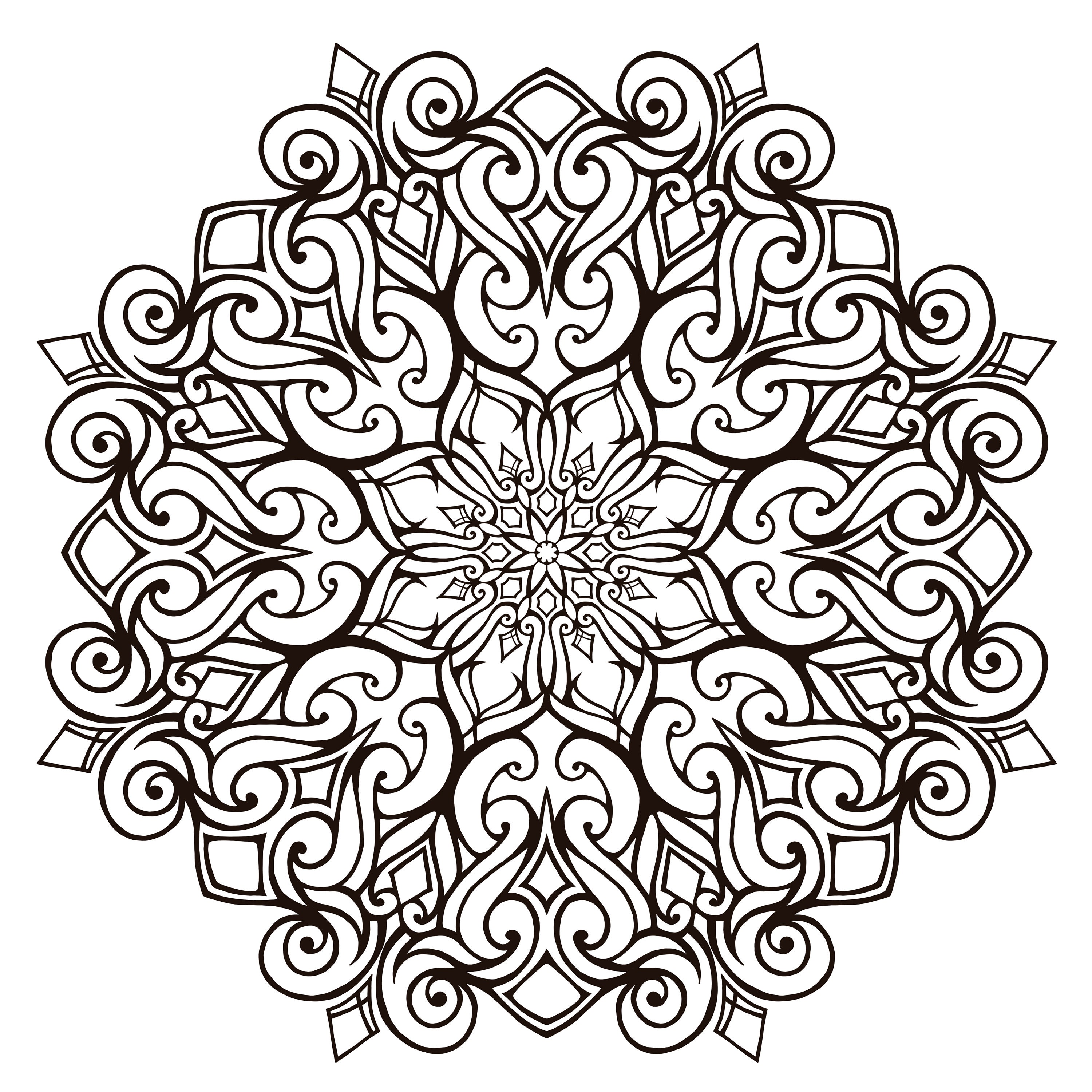 Printable Coloring Page | Mandala - Etsy