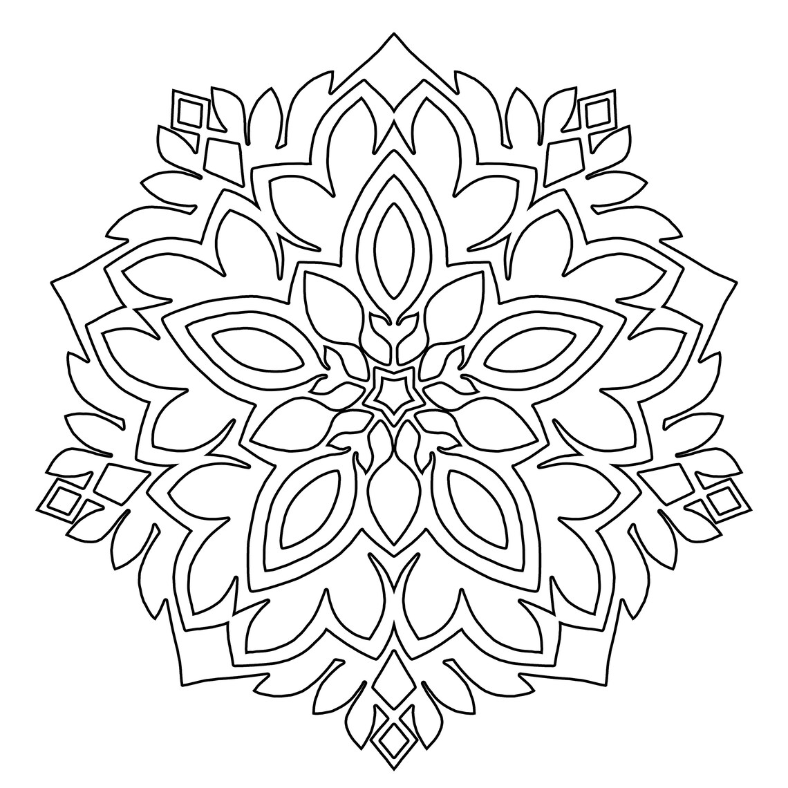 Printable Coloring Page | Mandala - Etsy