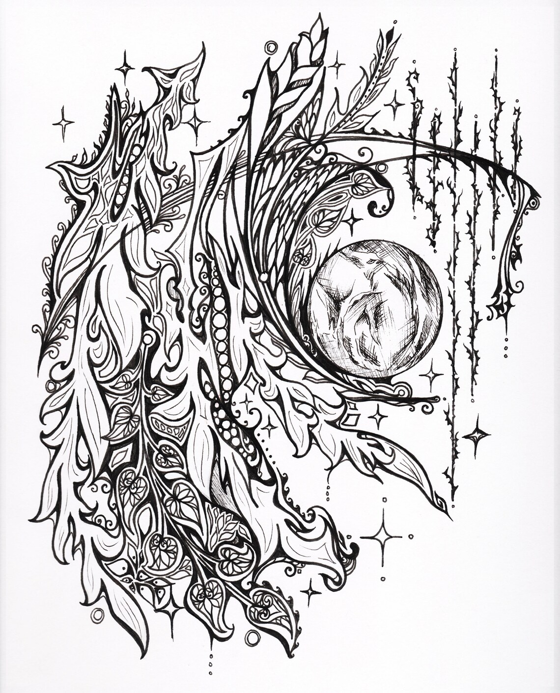 Printable Coloring Page | Abstract - Etsy