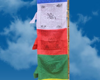 Vertical Flag pole Tibetan Buddhist Prayer Flags Poly LARGE