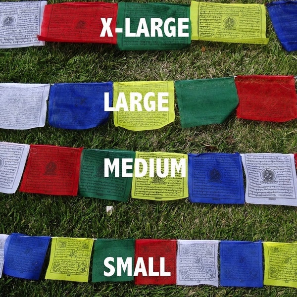 38 Feet Long 50 Tibetan Buddhist Prayer Flags Poly LARGE