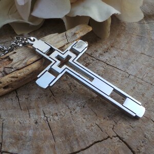 Mens Necklace. Men's Crucifix. Men's Stainless Steel - Etsy UK