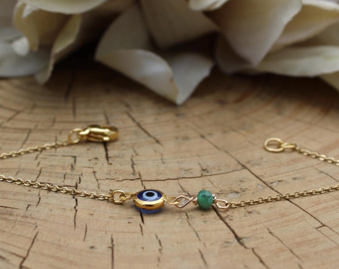 Evil eye and birthstone bracelet . Birthstone bracelet. Evil eye and gemstone bracelet. Stainless steel