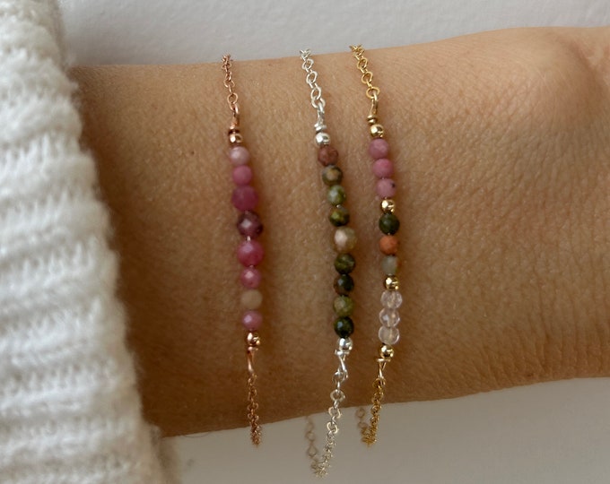 Fertility support bracelet. Rhodonite, Rose Quart,z Unakite Bracelet: Crystal Jewelry