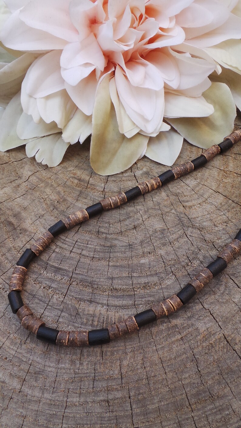 Mens Beaded Necklace. Mens Necklace.surfer Style Necklace. Etsy