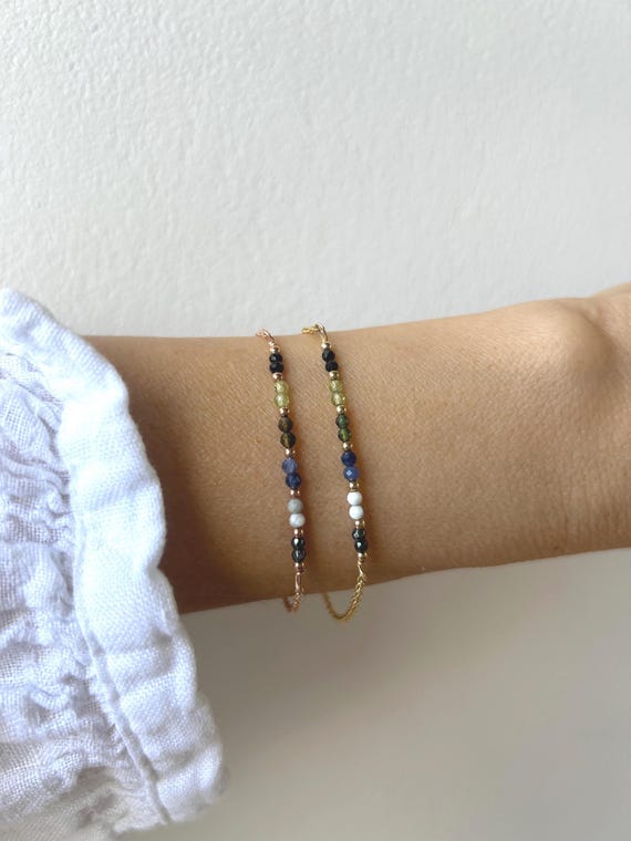 Weight loss aid bracelet. Slimming aid bracelet. Gemstone crystal healing bracelet. Gold filled/sterling silver