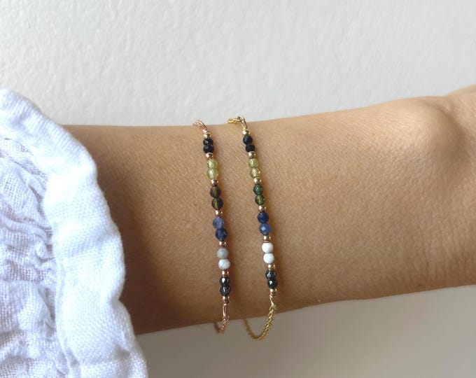 Weight loss aid bracelet. Slimming aid bracelet. Gemstone crystal healing bracelet. Gold filled/sterling silver