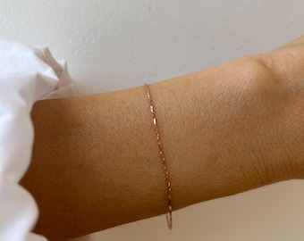 Dainty Gold Filled  Chain Bracelet, Rose Gold Minimalist jewelry