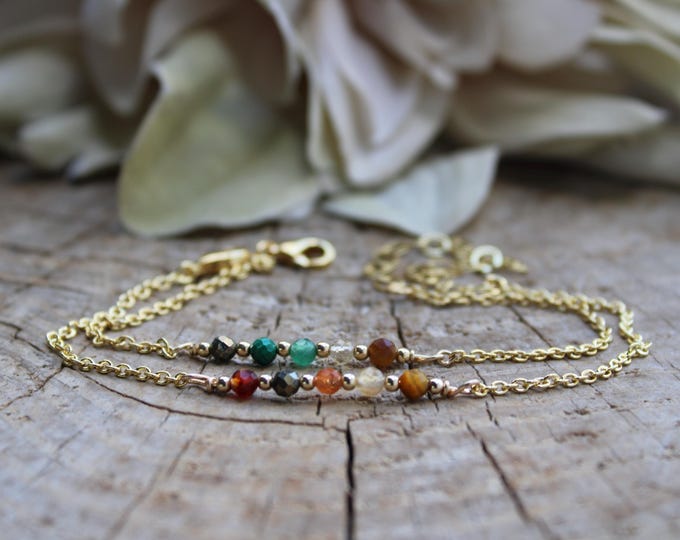 Bracelet for abundance and positivity. Carnelian, sunstone, pyrite,citrine, tiger's eye. Aventurine, malachite, tigers eye.