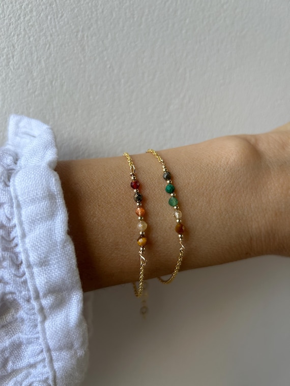 Bracelet for abundance and positivity. Carnelian, sunstone, pyrite,citrine, tiger's eye. Aventurine, malachite, tigers eye.