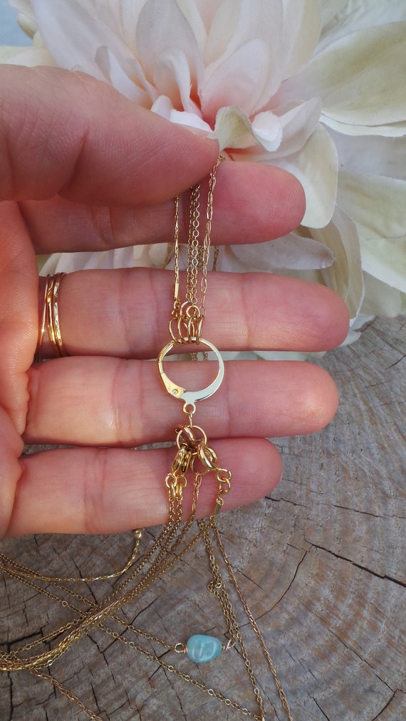 Necklace detangler. Layered necklace detangler. Gold/silver Etsy