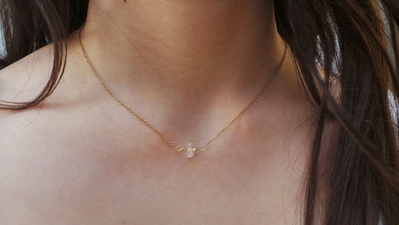 Rose quartz necklace. Natural rose quartz choker. Fertility support, self love. Crystal choker necklace. Gold, rose gold, silver.