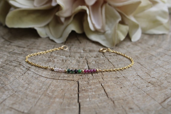 Ruby, ruby in zoisite and mystic pink topaz bracelet. Protection/ Good luck/Healing crystals.  Gold filled/sterling