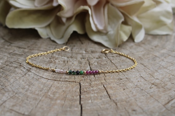 Ruby, ruby in zoisite and mystic pink topaz bracelet. Protection/ Good luck/Healing crystals.  Gold filled/sterling