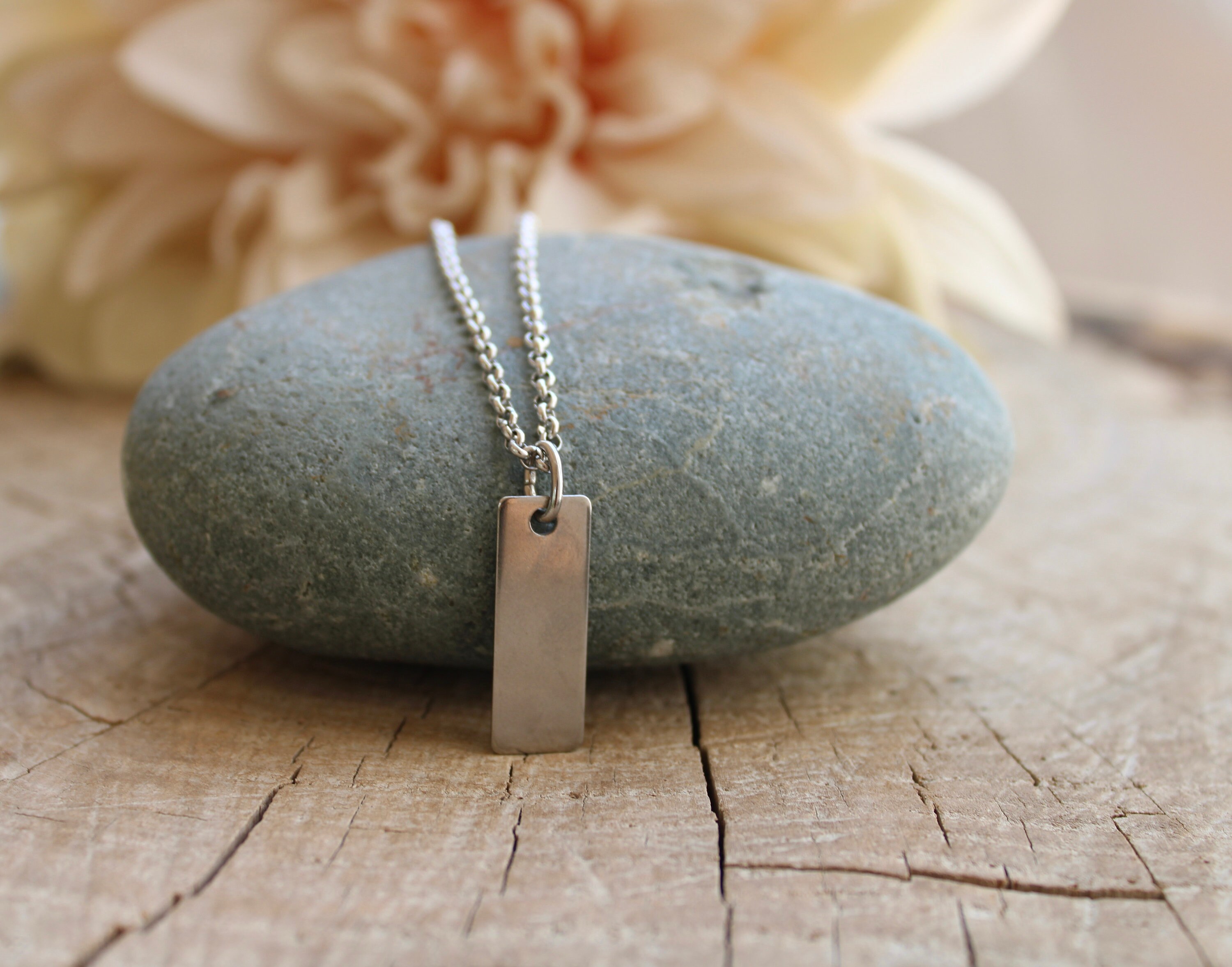 Mens bar necklace. necklace. Mens stainless steel necklace. Mens bar