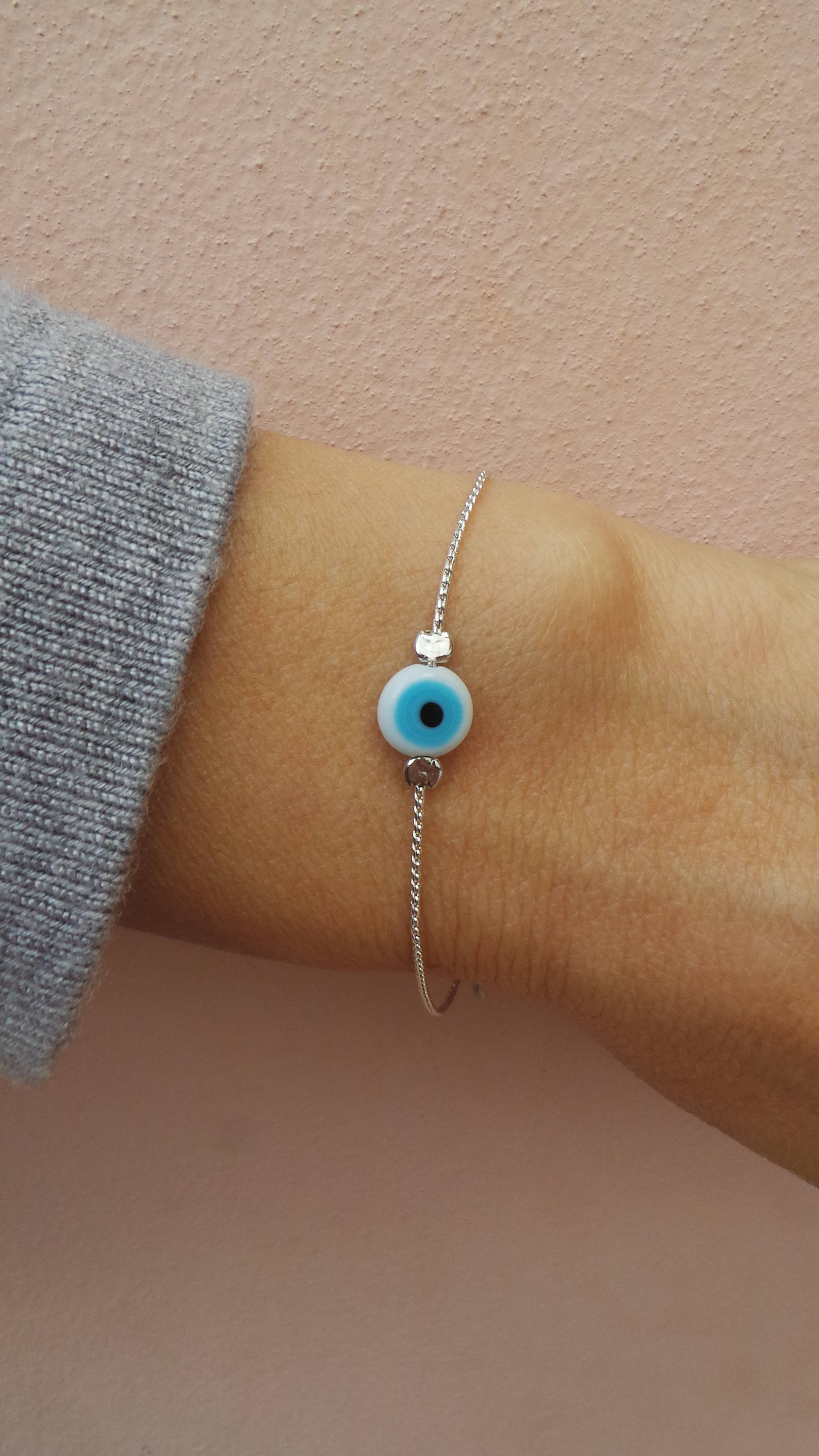 Evil Eye Bracelet Dainty Evil Eye Bracelet Simple Evil Eye Bracelet 