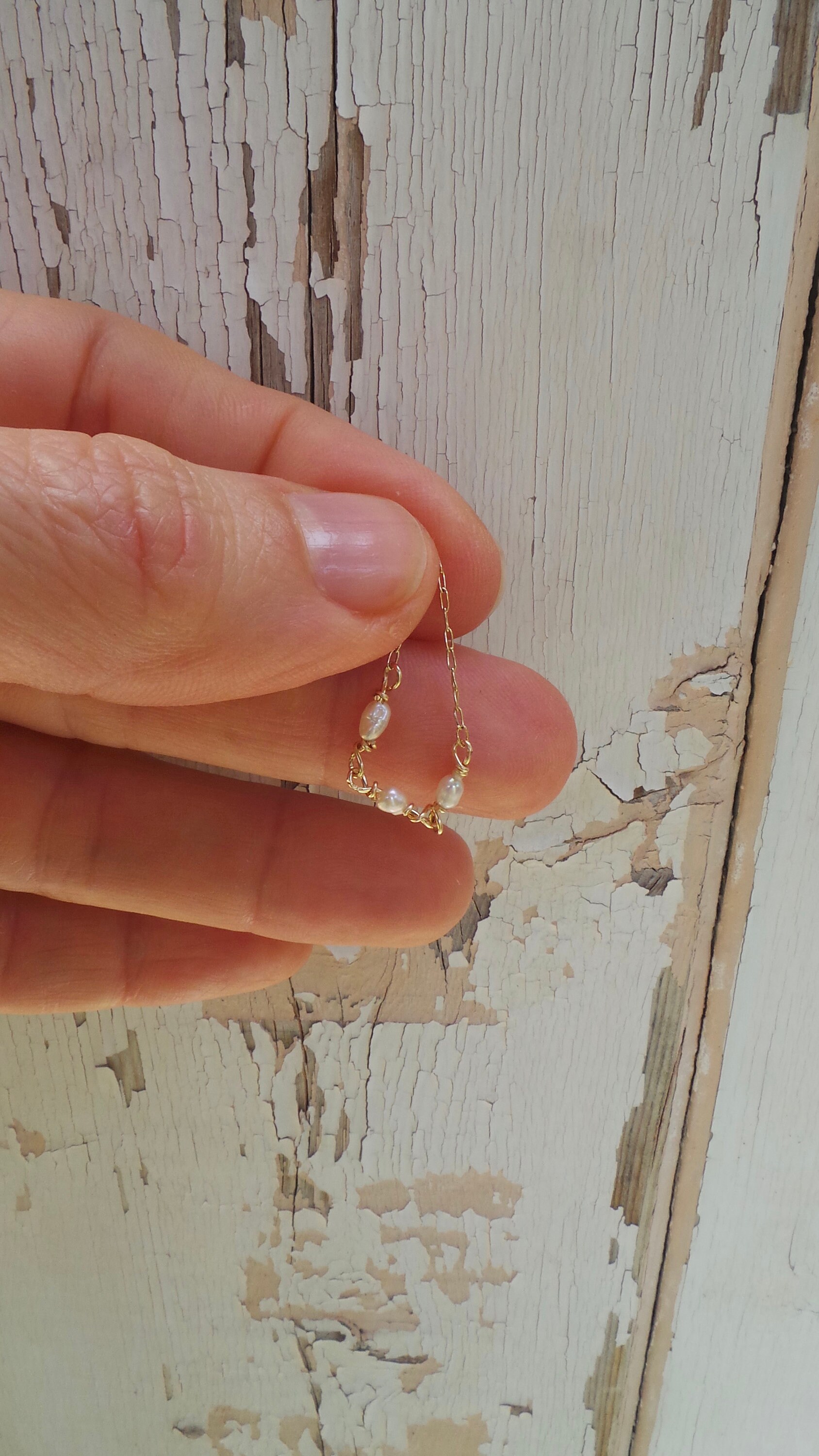 Dainty pearl ring. Freshwater pearl ring. Tiny pearl ring. 14k gold filled/sterling silver ring