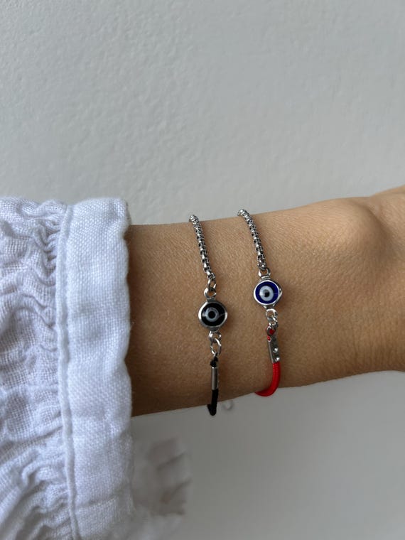 Evil Eye Red String Bracelet: Stainless Steel Protection Bracelet. Unixes bracelet.