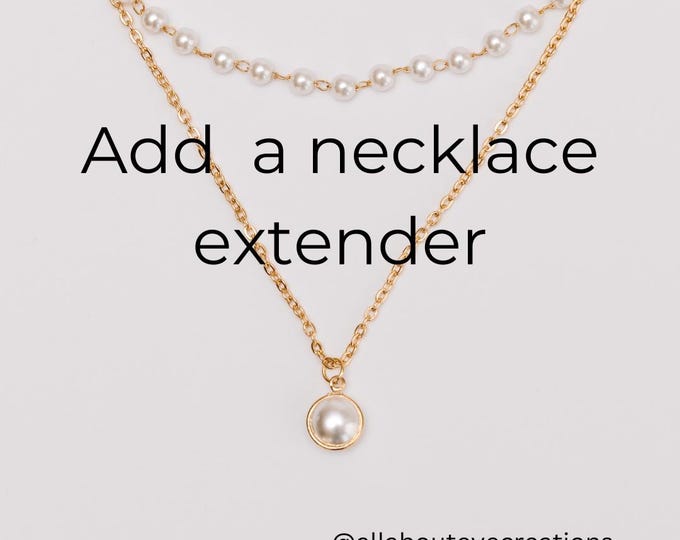 Necklace Extender: Adjustable Length, Gold Filled, Sterling Silver