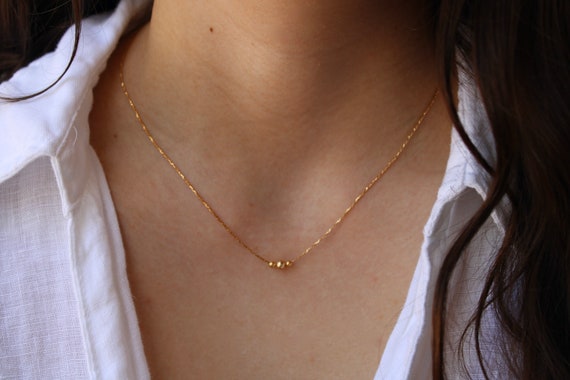 Simple chain necklace .Gold filled/rose gold filled chain necklace. Minimalist necklace.  Layering necklace.