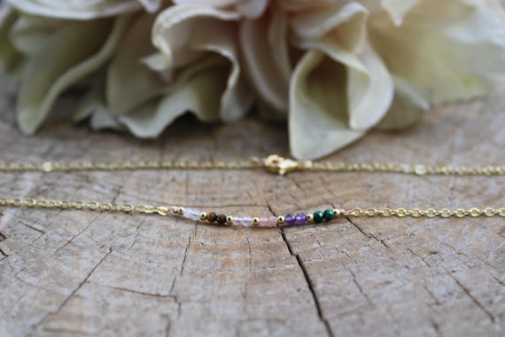 Cancer support necklace. Gemstone cancer support necklace. Crystal healing necklace. Chemo support necklace.