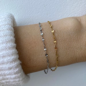 Minimalist bracelet. Dainty chain bracelet. Gold/silver chain bracelet. Thin chain bracelet. Skinny bracelet. Layering bracelet. image 3