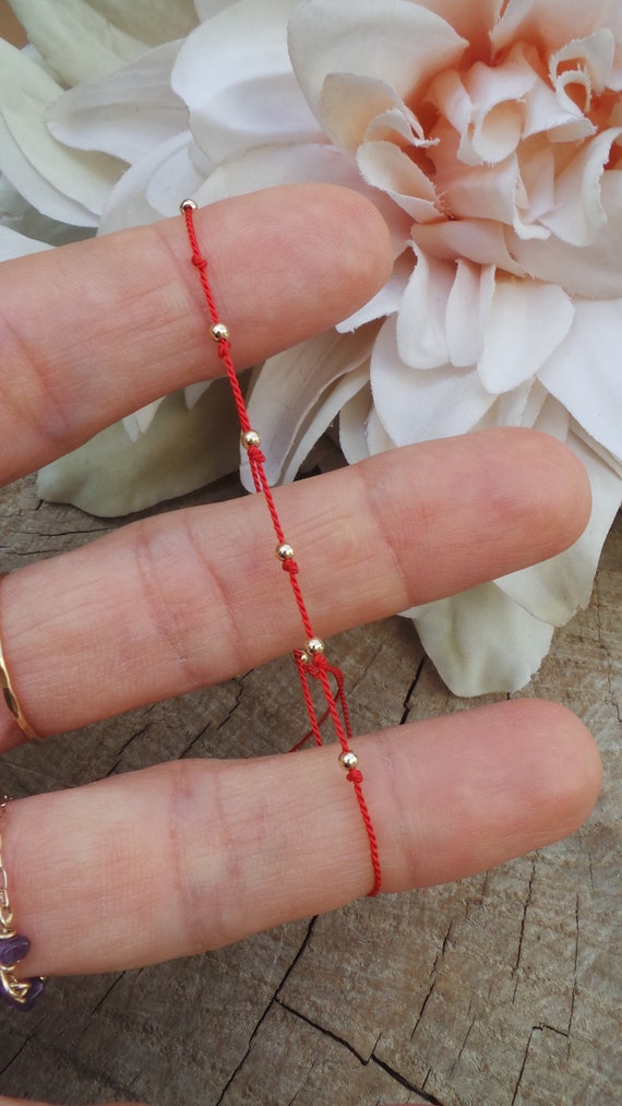 Red bracelet - string of fate bracelet – Baranndi