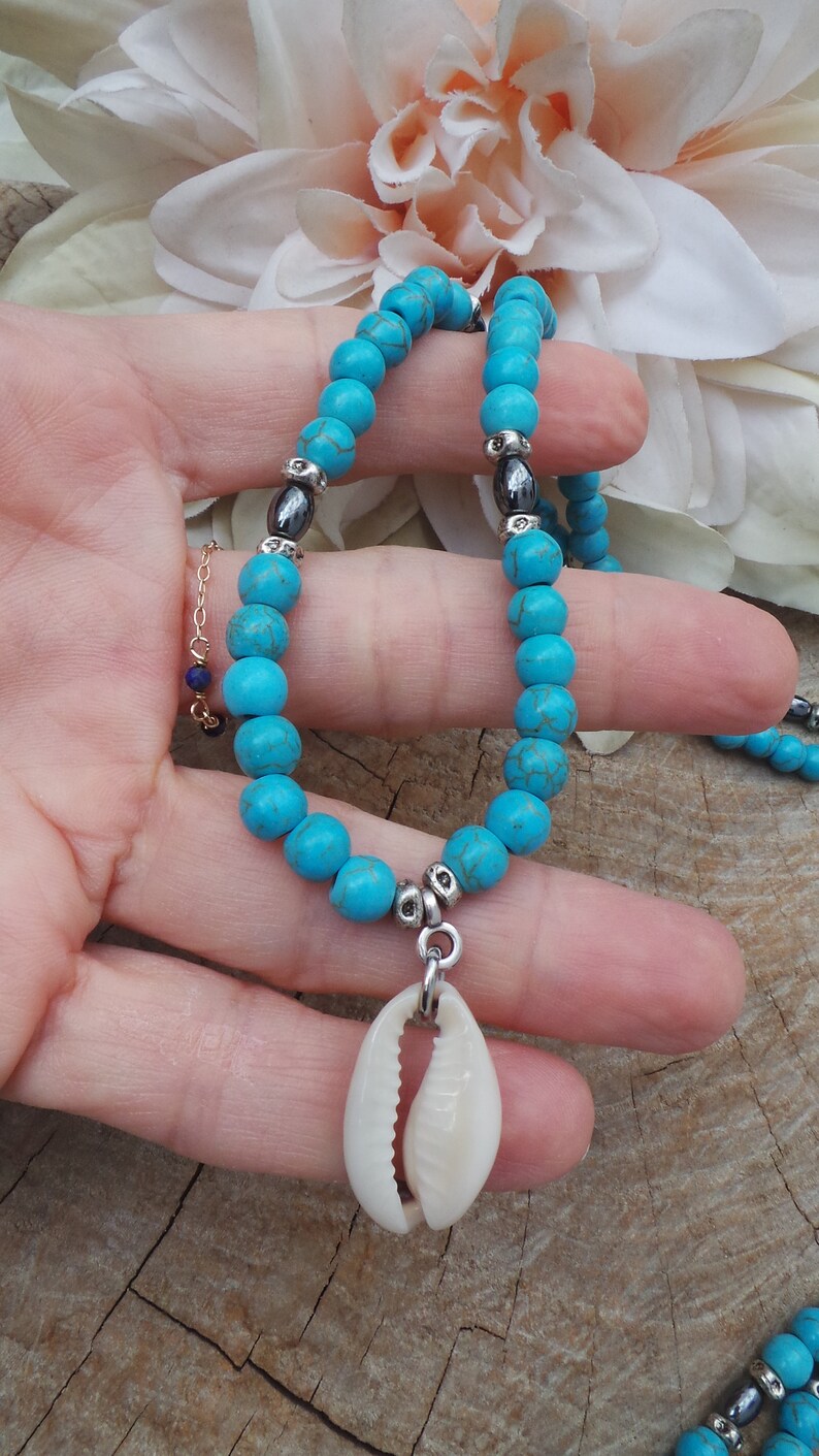 Mens Beaded Necklace. Mens Cowrie Shell Necklace. Mens Etsy