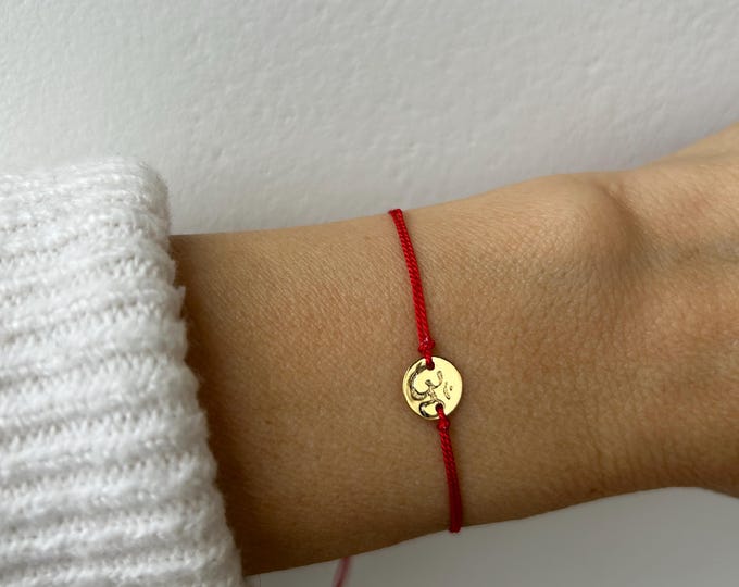 Silk cord bracelet with om charm. Om chord bracelet, Aum cord bracelet, Yoga gift.