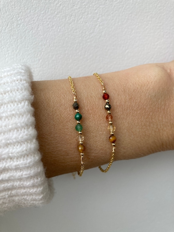 Bracelet for abundance and positivity. Carnelian, sunstone, pyrite,citrine, tiger's eye. Aventurine, malachite, tigers eye.