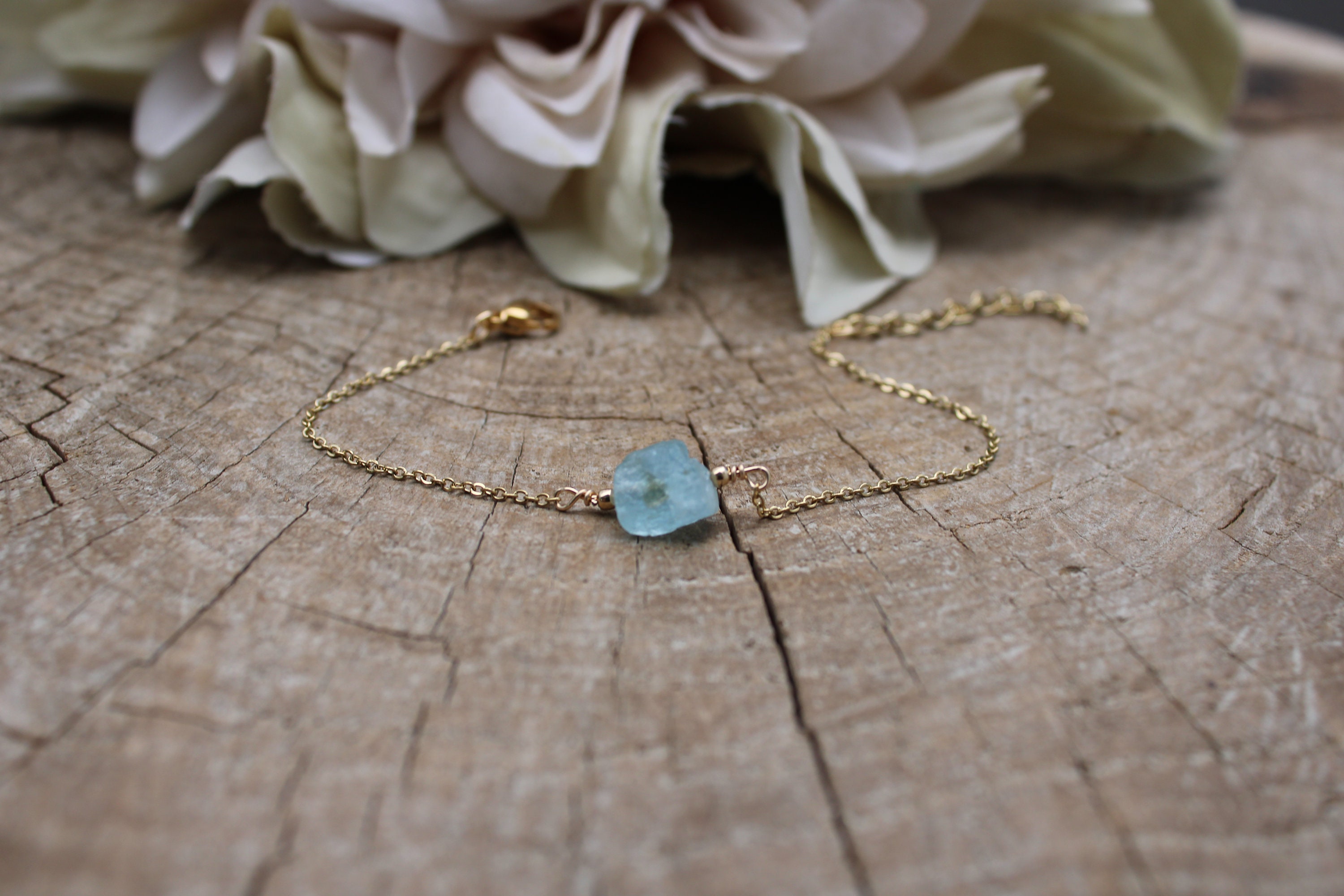 Raw aquamarine best sale bracelet