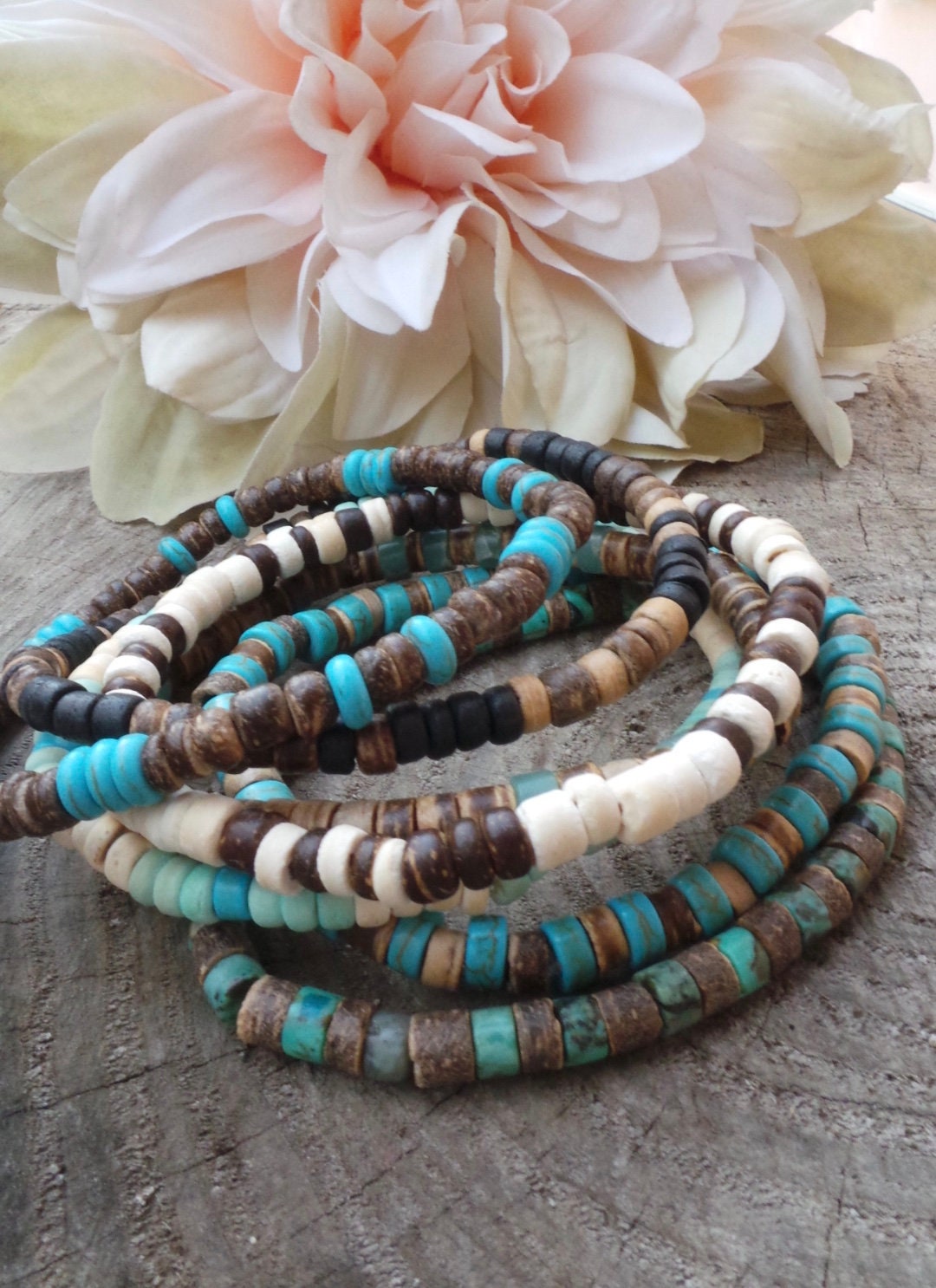 Mens bracelet. Mens surfer style bracelet. Mens beaded bracelet. Mens gemstone bracelet.Mens