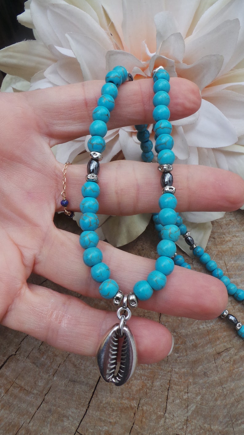 Mens Beaded Necklace. Mens Cowrie Shell Necklace. Mens Etsy