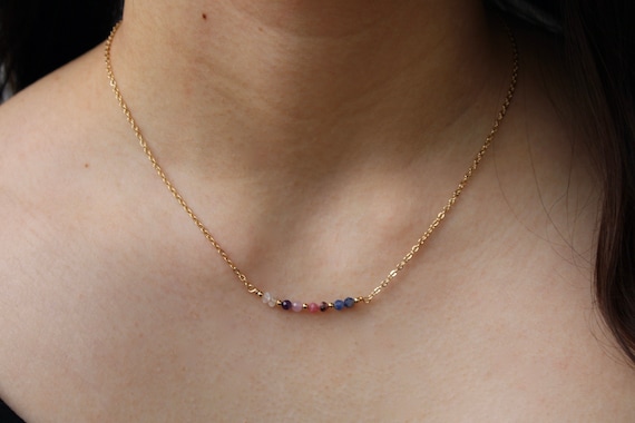 Menopause support necklace. Sodalite, rhodonite, lepidolite and moonstone necklace. Fertility/ Hormonal support. Gold filled, sterling