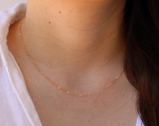 Delicate 14k gold filled chain. Basic chain. Whisper chain.