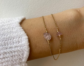 Red aventurine nugget bracelet . Strawberry nugget. Gold, silver, rose gold. Focus, protection,  energy, joy, increased metabolism.