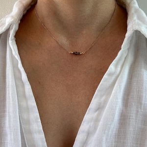 Smoky quartz  necklace. Dainty smoky quartz choker . Gold/silver/rose gold chain.  Grounding, protection.